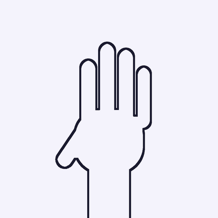 A hand waving goodbye