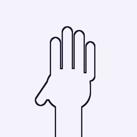 A hand waving goodbye